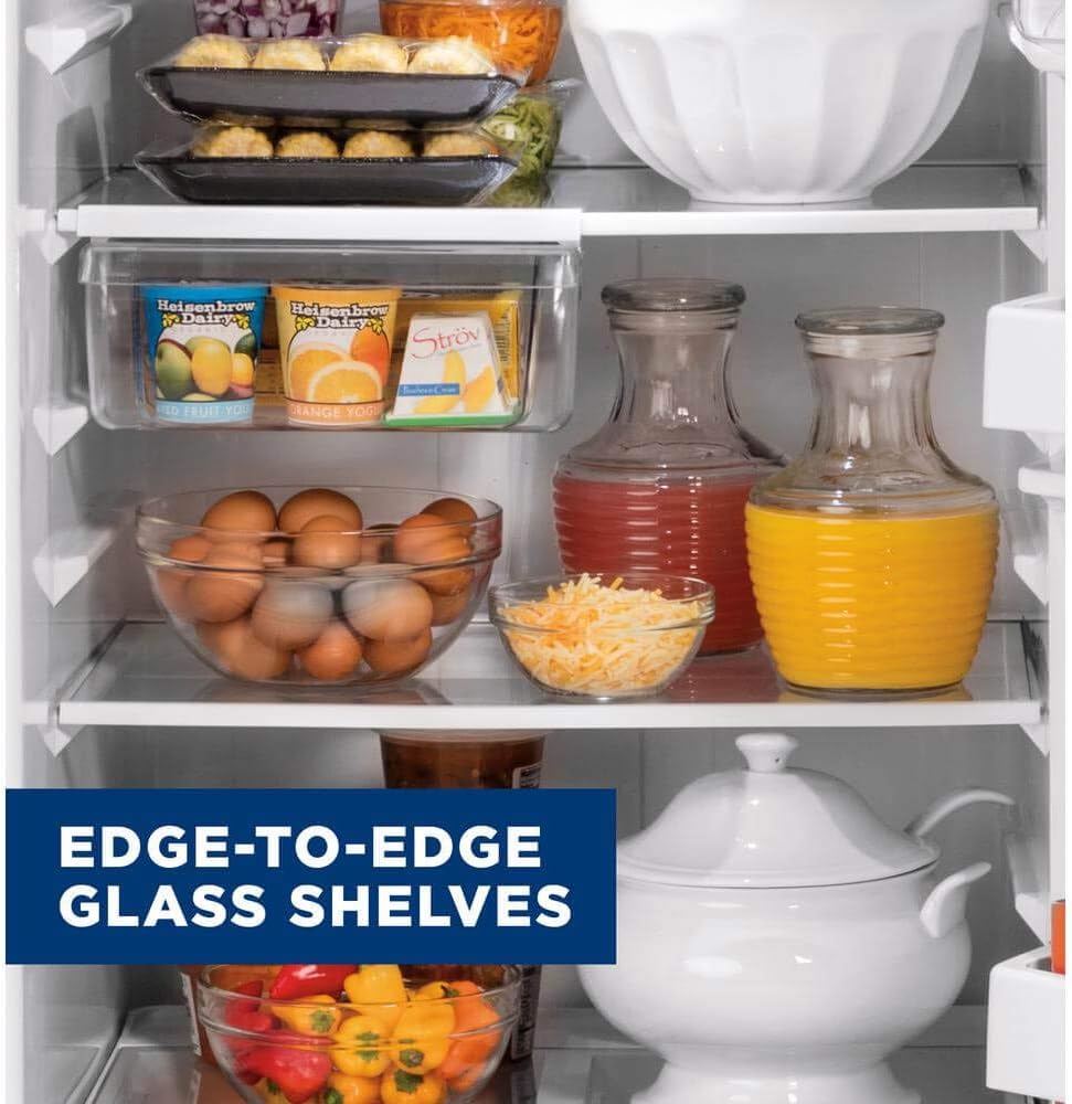 GE GTS22KGNRBB 33" Top Freezer Refrigerator with LED Lighting, Black E131098