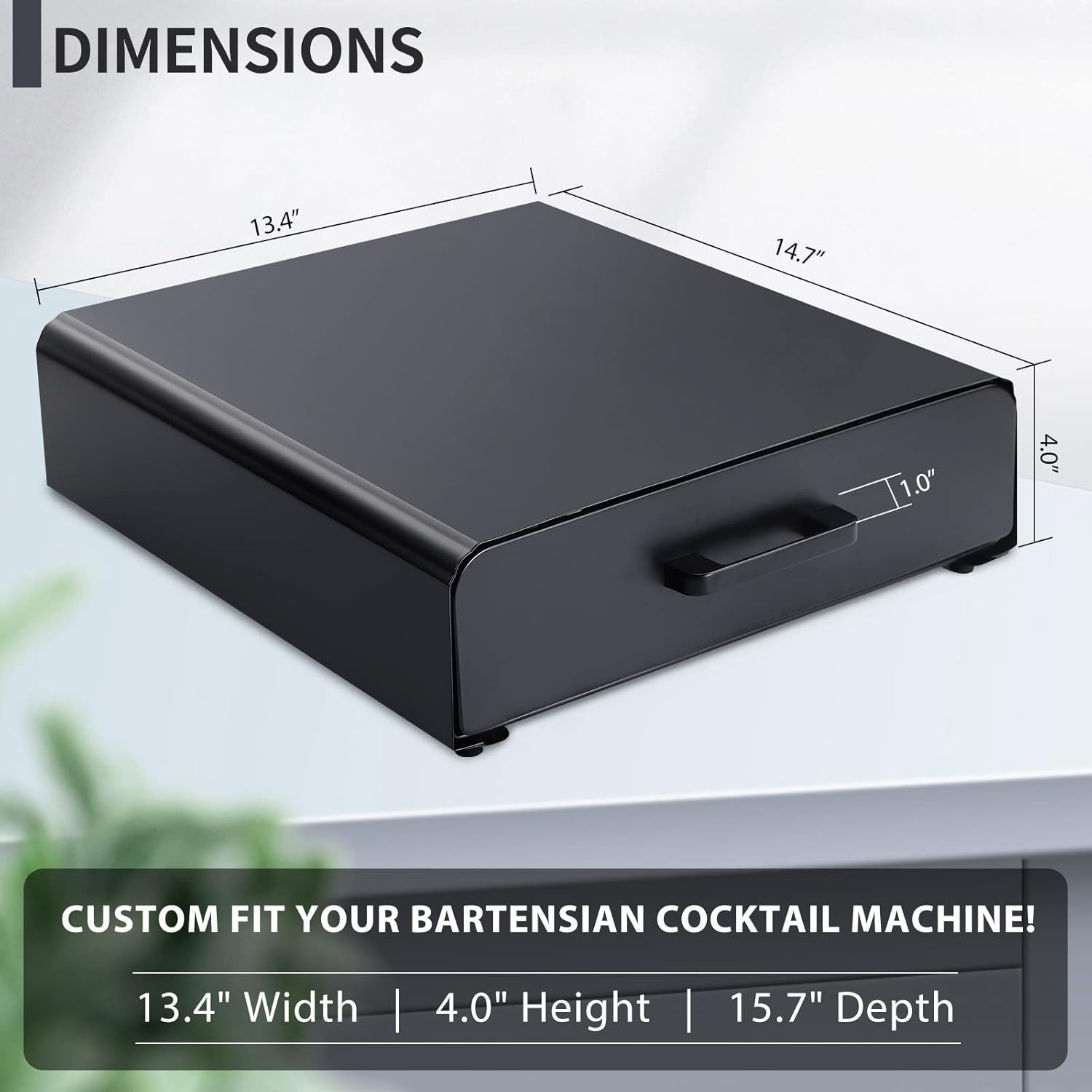 Pod Holder for Bartesian Cocktail Capsules, Fits Under Machine, 40 Pods A747647