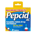 Pepcid AC Maximum Strength, 20 mg Famotidine for Heartburn Prevention & Relief, 8 Ct