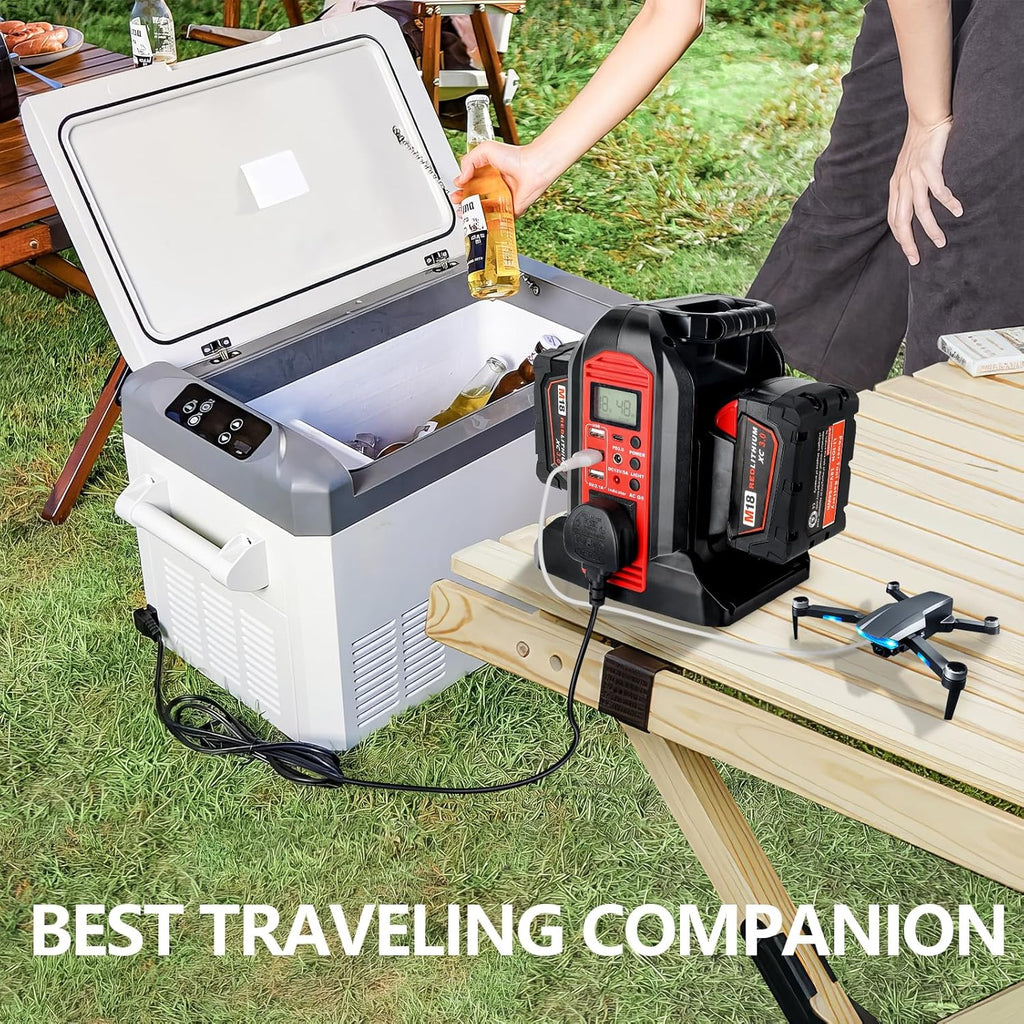 350W Power Inverter for Milwaukee M18 18V Battery, DC to AC 110V J8935