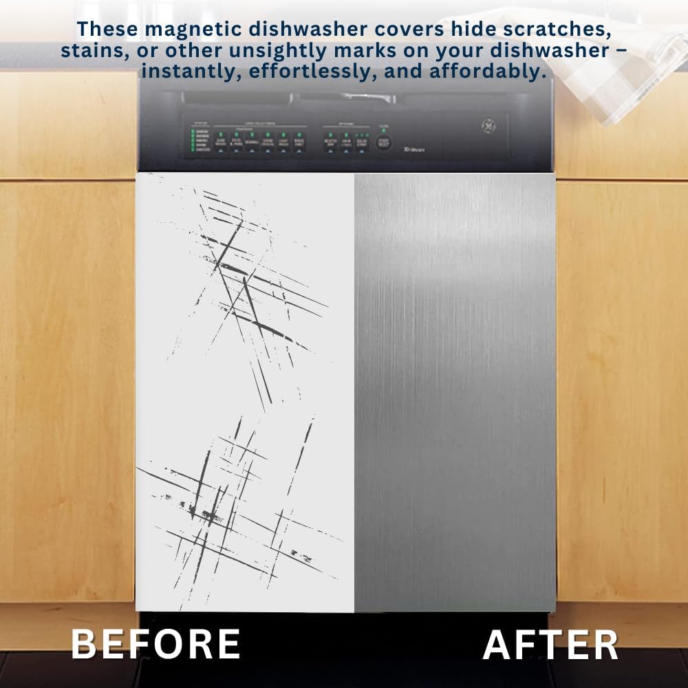 Stainless Steel Magnetic Dishwasher Cover, 23.5" x 26" V784455