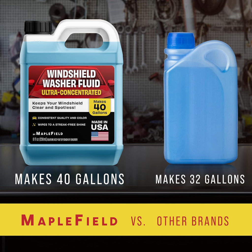 Maplefield Windshield Washer Fluid Concentrate, All-Season Streak-Free, 8 fl oz V2732