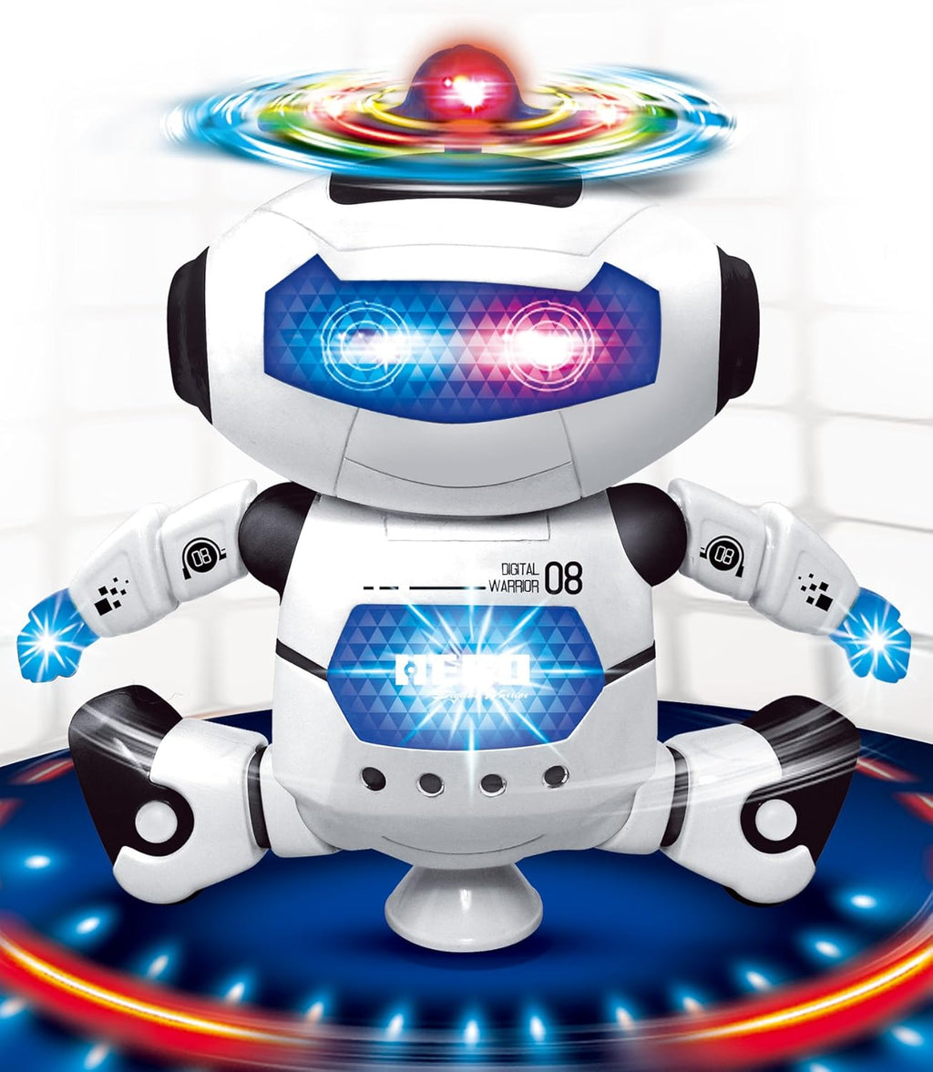 PowerTRC Cute Walking Dancing Robot Toy for Kids with LED Light and Music W872051