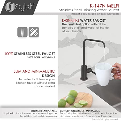 Kitchen Sink Drinking Water Faucet for Reverse Osmosis, Matte Black X1227