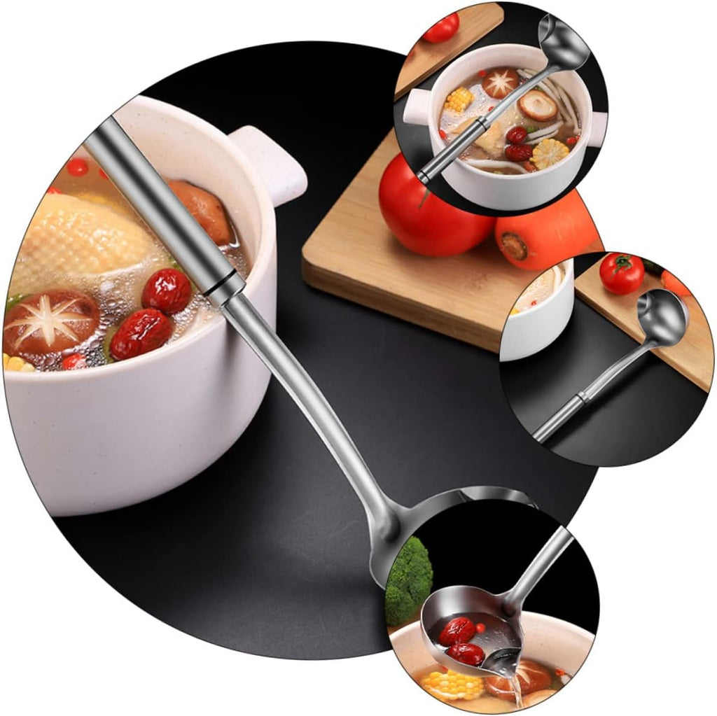304 Stainless Steel Oil Filter Spoon Kitchen Strainer Ladle Q9255