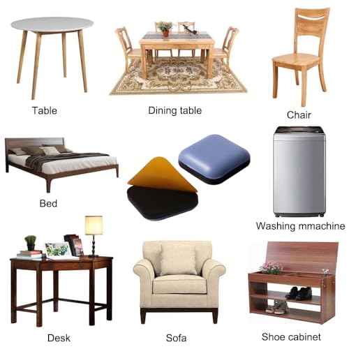 Furniture Sliders for Carpet and Hardwood Floors, Self-Stick Teflon Pads B344095