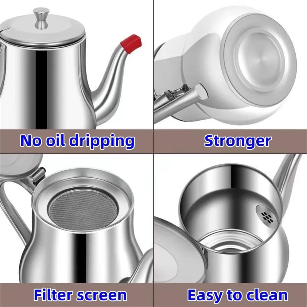 24oz 304 Stainless Steel Oil Filter Cup with Mesh Strainer S48080