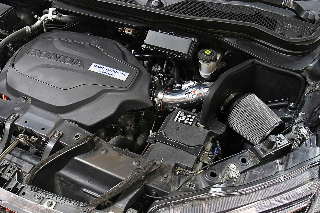 HPS Shortram Air Intake Kit with Heat Shield for Honda Ridgeline, Pilot, Passport 3.5L V6 C2500