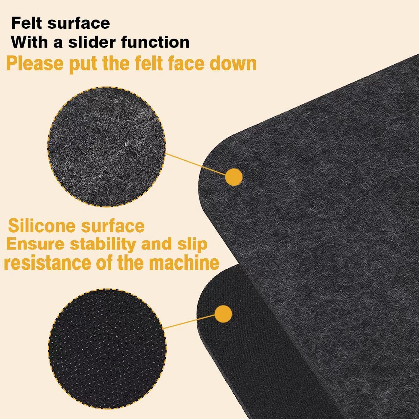 Heat Resistant Silicone Mats for Air Fryer Countertop, 4 Pack Non-slip D11408