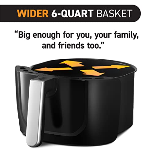 Gourmia FRY FORCE 360 Air Fryer Oven, 12 Presets, XL Basket, 1500W, Black Stainless Steel J899