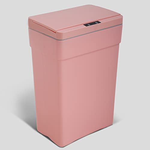 Dkelincs 13 Gallon Trash Can Automatic Motion Sensor Kitchen Trash Can Plastic High-Capacity Touch Free Garbage Can with Lid for Bathroom Bedroom Home Office, 50 Liter