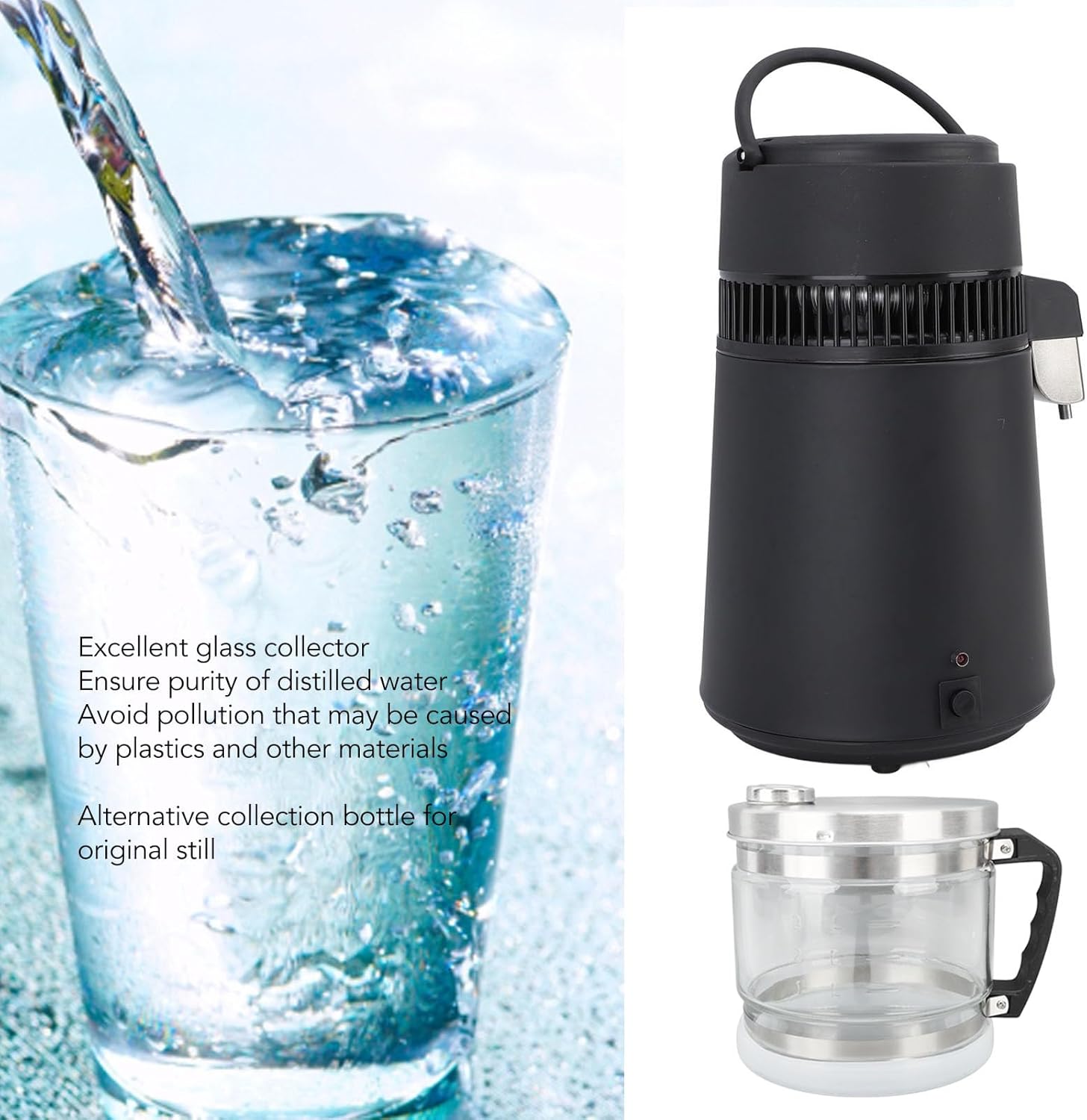 4L Carafe Replacement Glass Collection Bottle for Countertop Distiller H8793