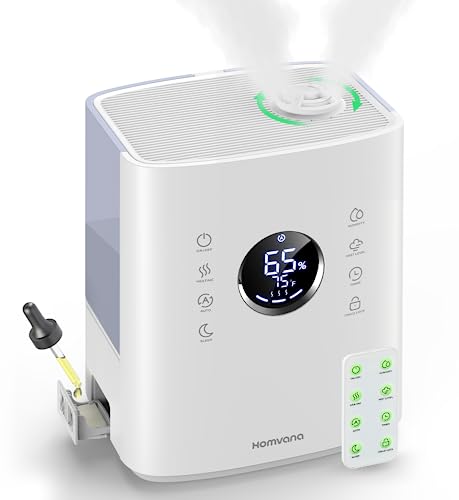 Homvana Warm Mist Humidifiers for Large Room 6.5L