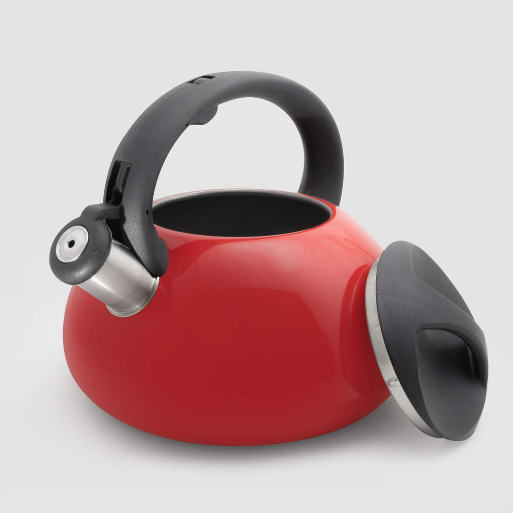 3 Qt Stainless Steel Tea Kettle Red K17427