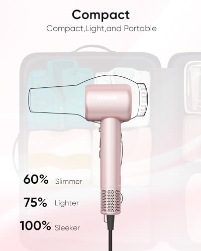ANIEKIN Hair Blow Dryer, Ionic Fast Drying, Thermo Control, Quiet with Diffuser D1238