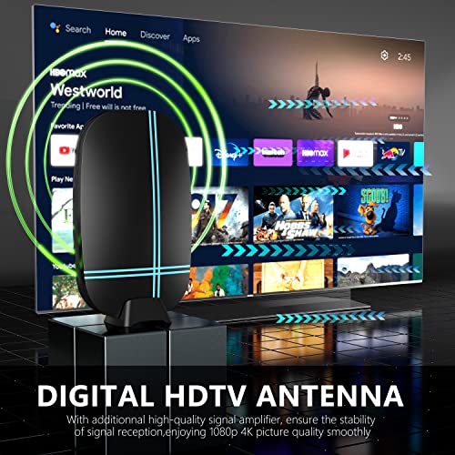 Clear HD TV Antenna 620 Miles Long Range for Smart TV Q37049