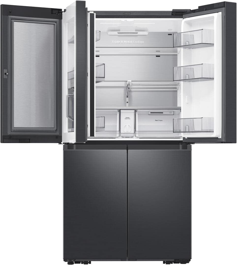 SAMSUNG 28.6 Cu. Ft. Fingerprint Resistant Black Stainless Steel Smart 4-Door Flex Refrigerator with Family Hub and Dual Ice Maker G272