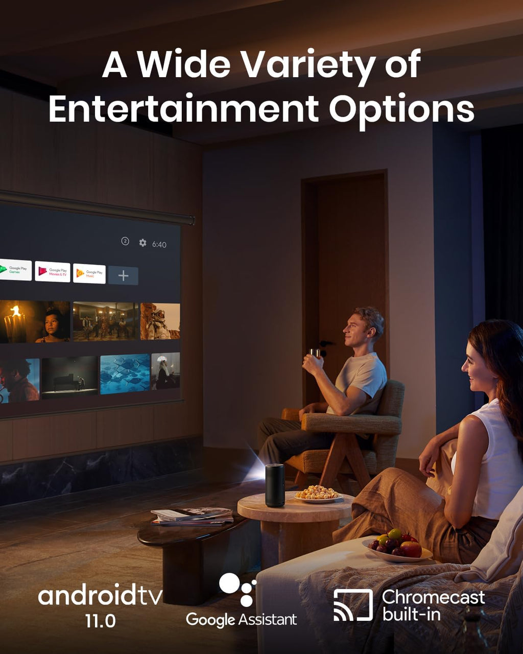 NEBULA by Anker Capsule 3 Laser 1080p Mini Smart TV Projector C135794