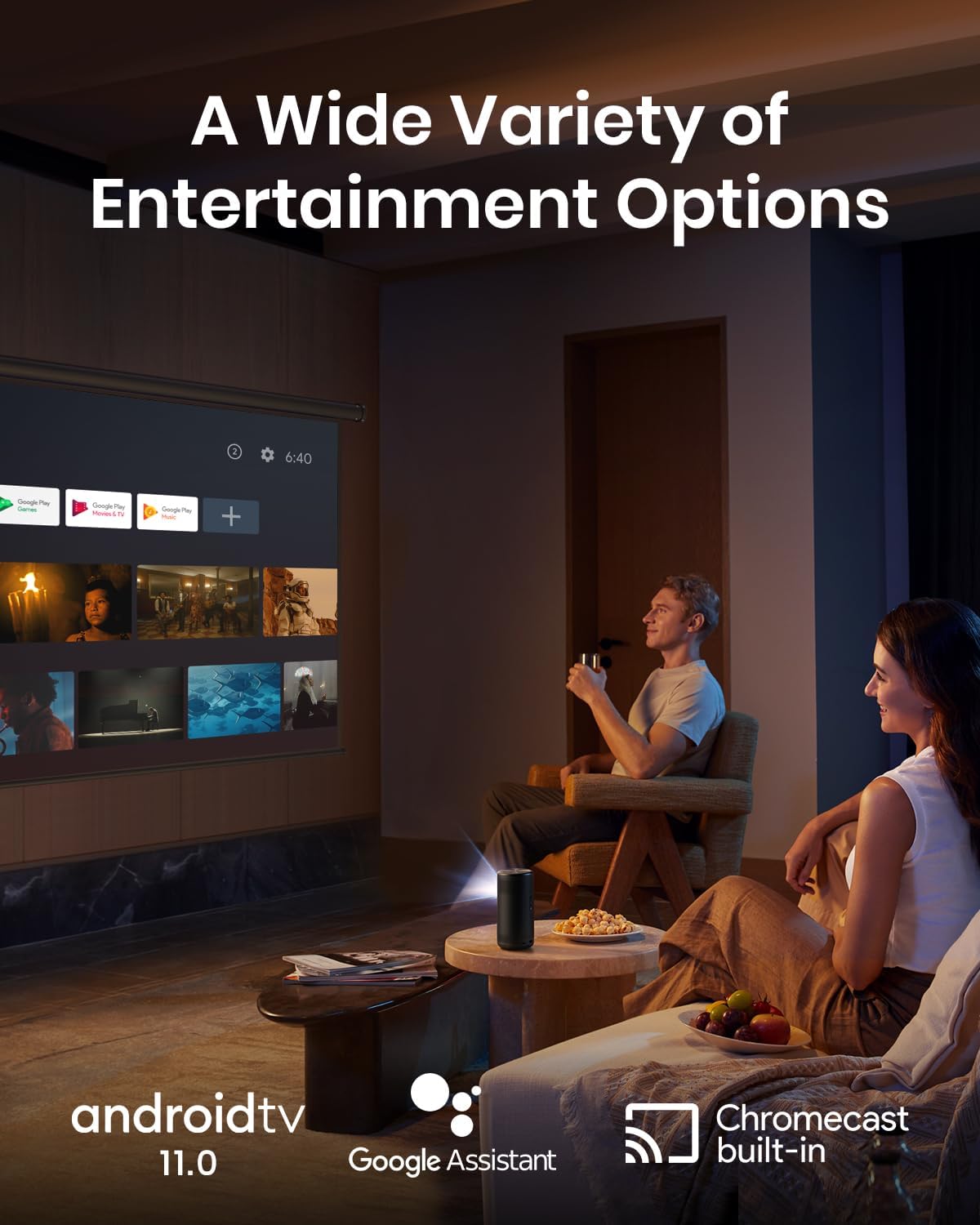 NEBULA by Anker Capsule 3 Laser 1080p Mini Smart TV Projector C135794