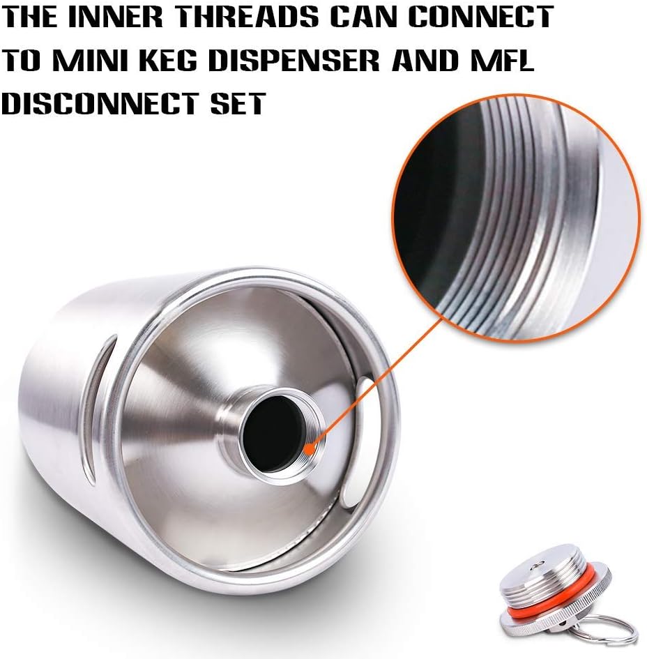 TMCRAFT 64OZ Stainless Steel Mini Keg Portable Beer Growler X908167