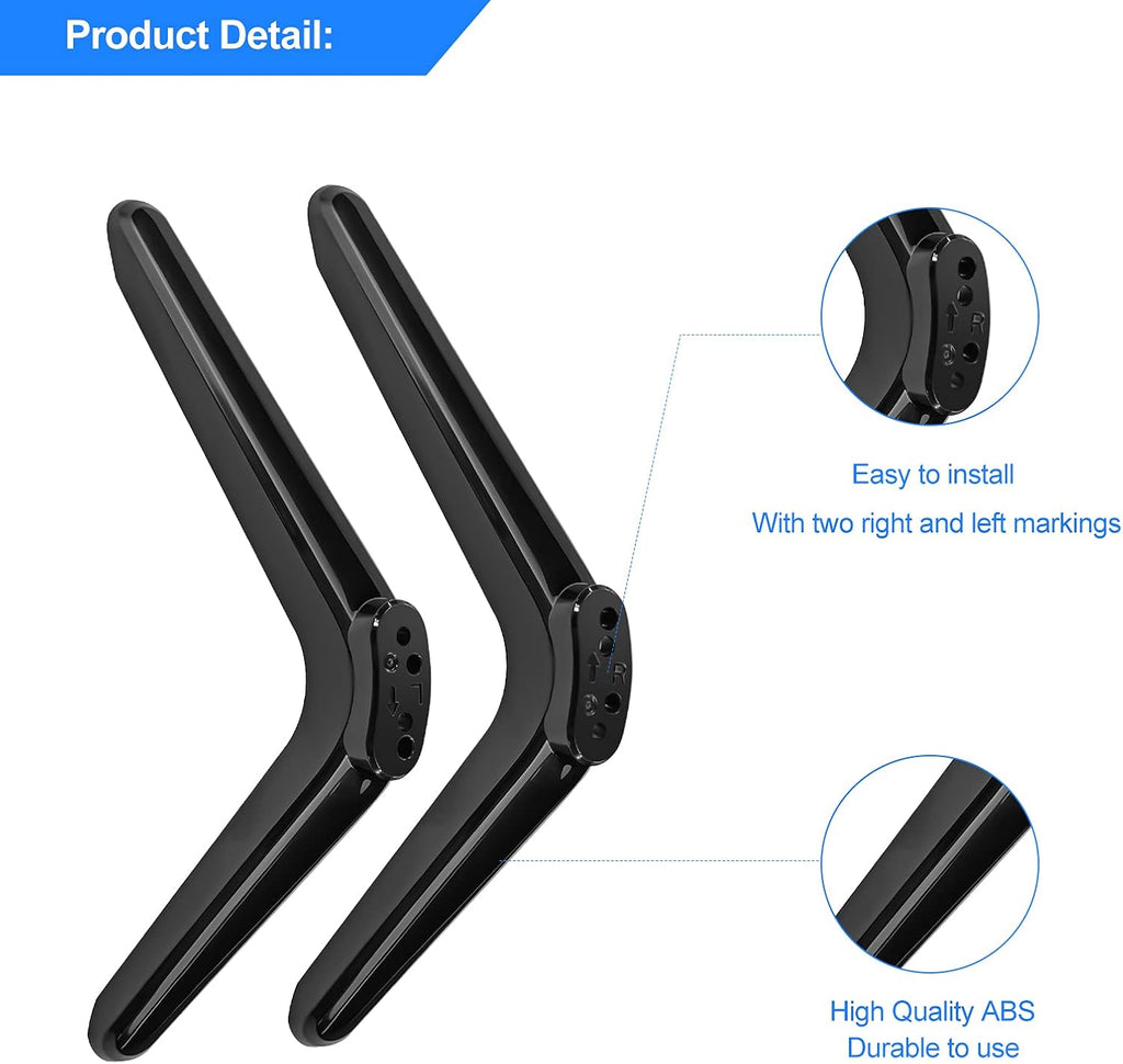TV Stand for TCL Smart Roku TV, TV Pedestal Feet with Screw Set, Black E1547