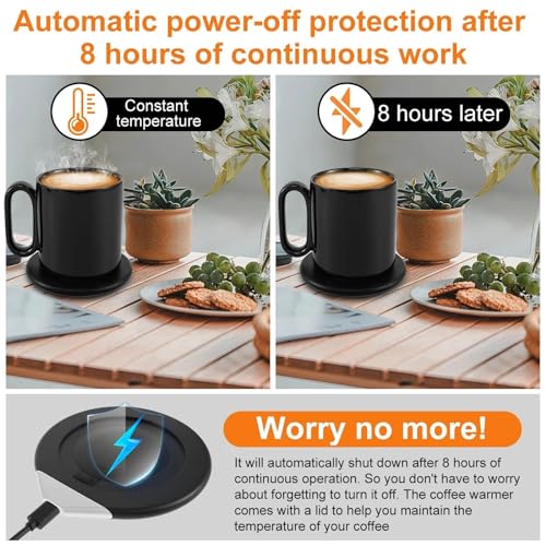 Smart Mug Warmer Set Coffee Cup Heater Electric Coaster for Home Office Desk S1174