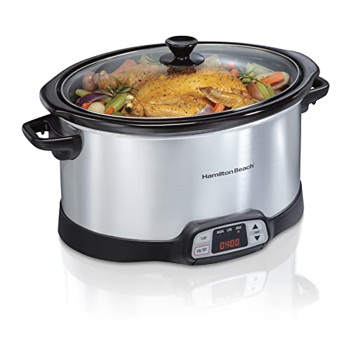 Hamilton Beach 8 Quart Programmable Slow Cooker with Three Temperature Settings