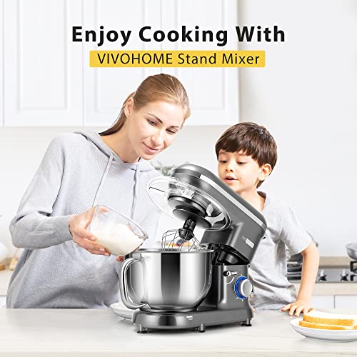 VIVOHOME 650W 6-Speed Tilt-Head Stand Mixer V48834