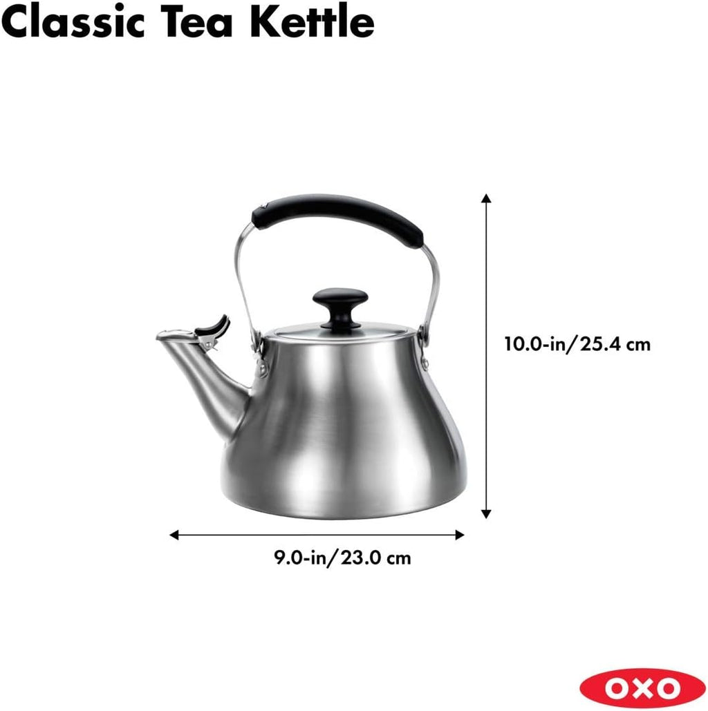 OXO BREW Classic Tea Kettle Brushed Stainless Steel D725715