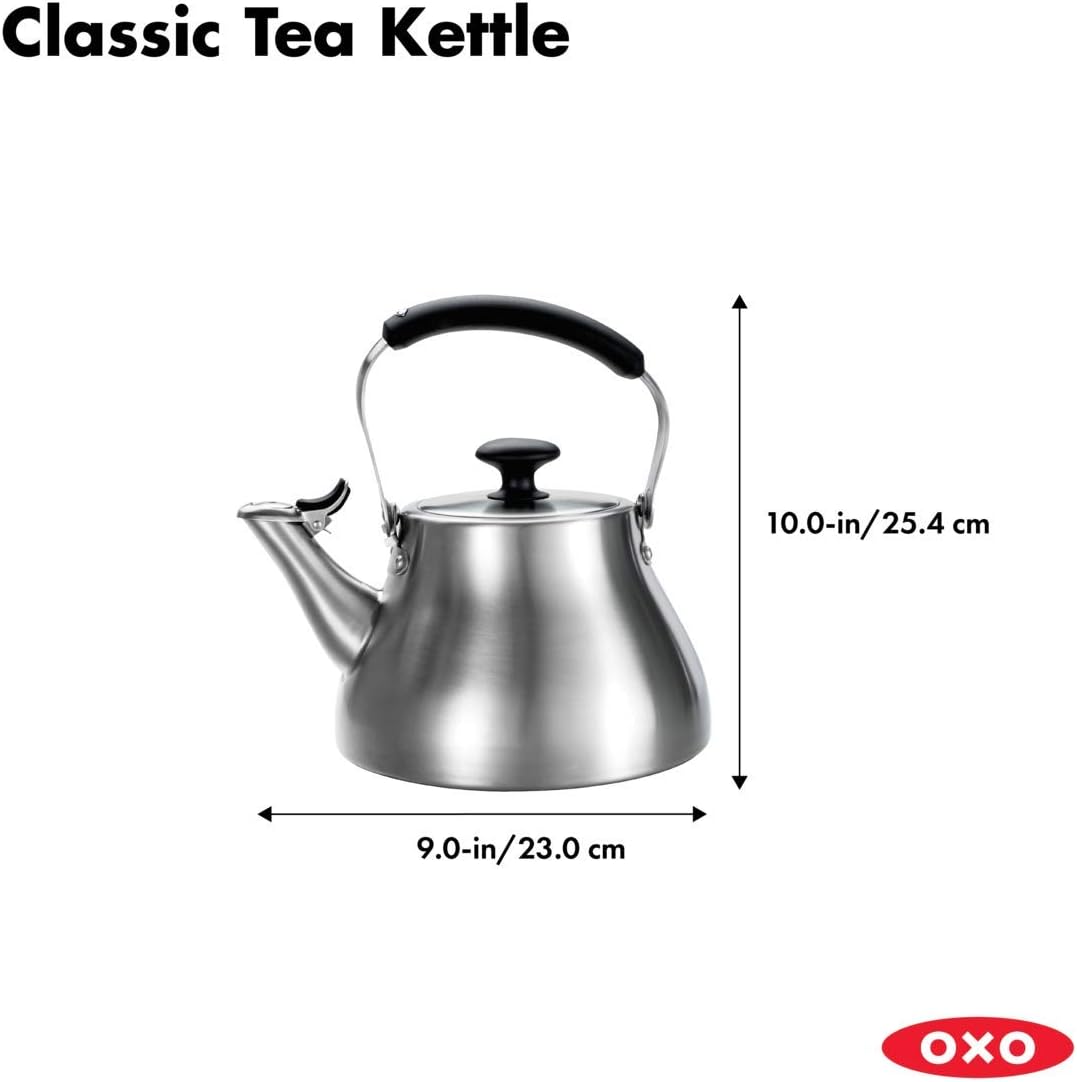 OXO BREW Classic Tea Kettle Brushed Stainless Steel D725715