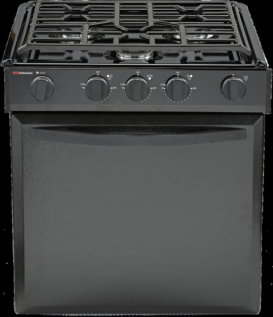 SUBURBAN MFG Suburban 3505A Standard Series Range - 22" with Black Top/Black Door and Piezo Ignition