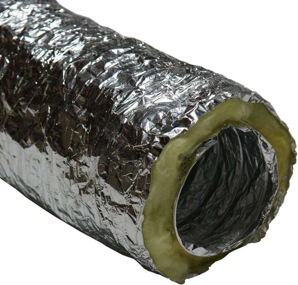Rubber-Cal "HVAC Insulated-Flex" Ducting Ventilation Duct Hose, 4-Inch by 25-Feet