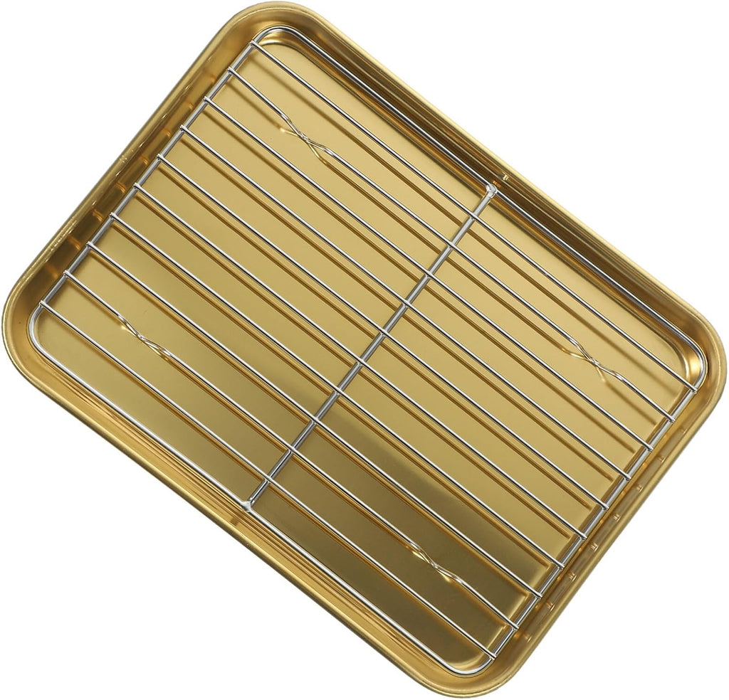 UPKOCH 1 Set Kitchen Oil Filters Tray, Stainless Steel Oil Drain Rack Baking Cooking Oil Drip Filter Fine Mesh Filter Basket for Frying Grilling Food Strainer Colander