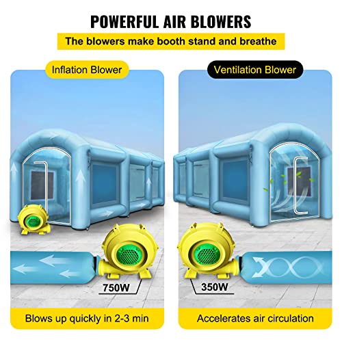 Happybuy Inflatable Paint Booth with Filter System Portable A133