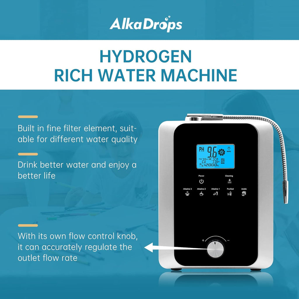 Water Ionizer and Purifier Machine, pH 3-11 Alkaline Acid Water, 11 Plate Electrode N60008