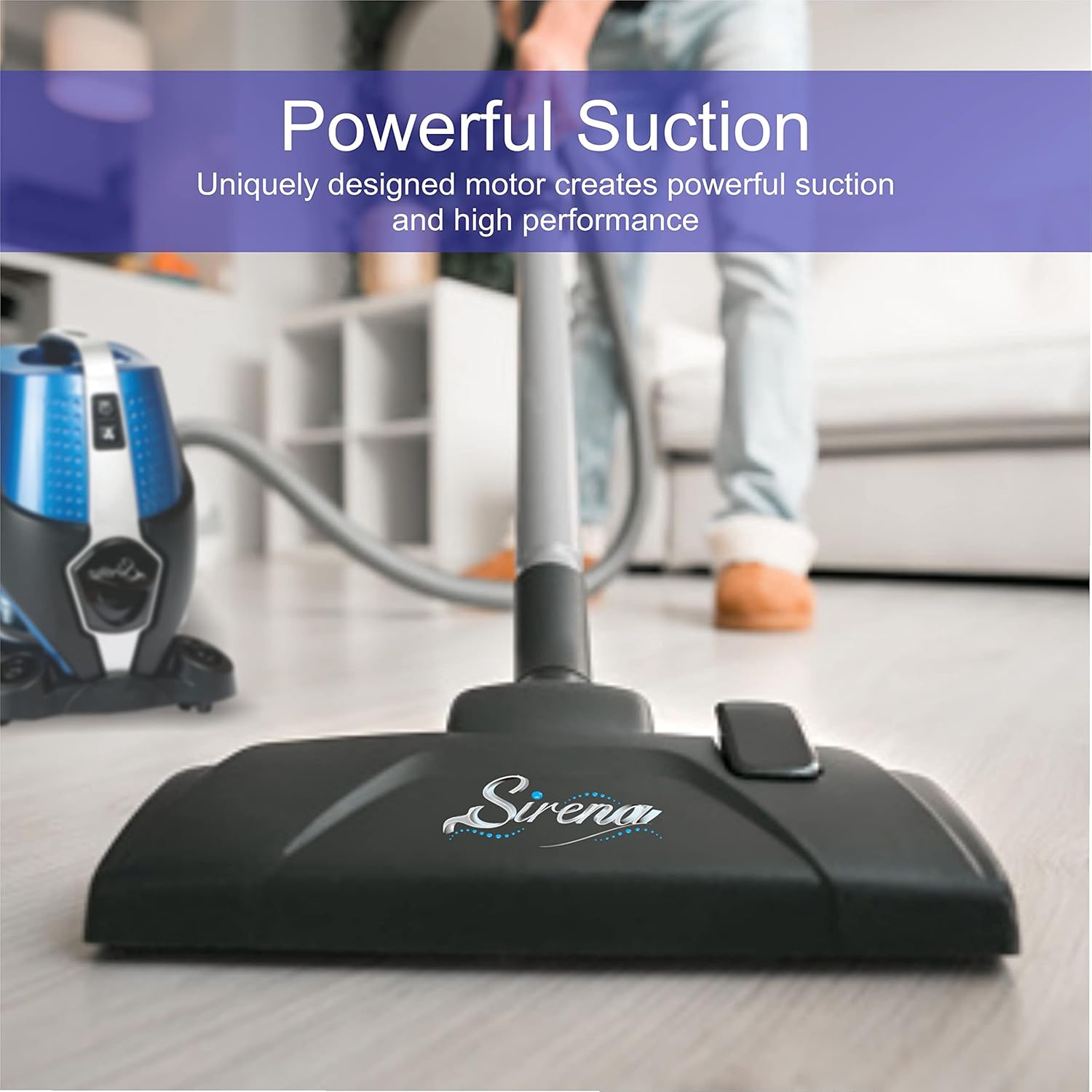 Sirena Bagless Vacuum Cleaner Premium Pack with Water Filtration, HEPA Filter and Turbo Brush L39909