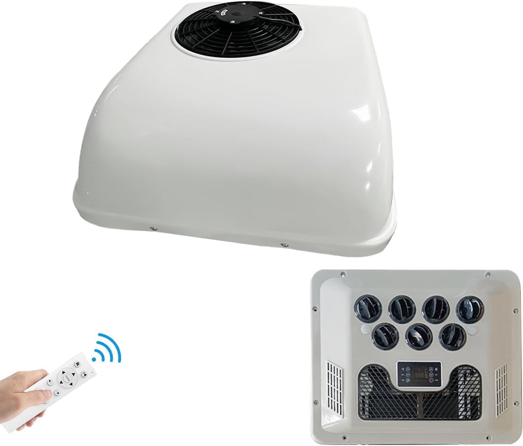 12V RV Rooftop Air Conditioner 8800BTU Heat and Cool for Truck Trailer Camper Van M751056