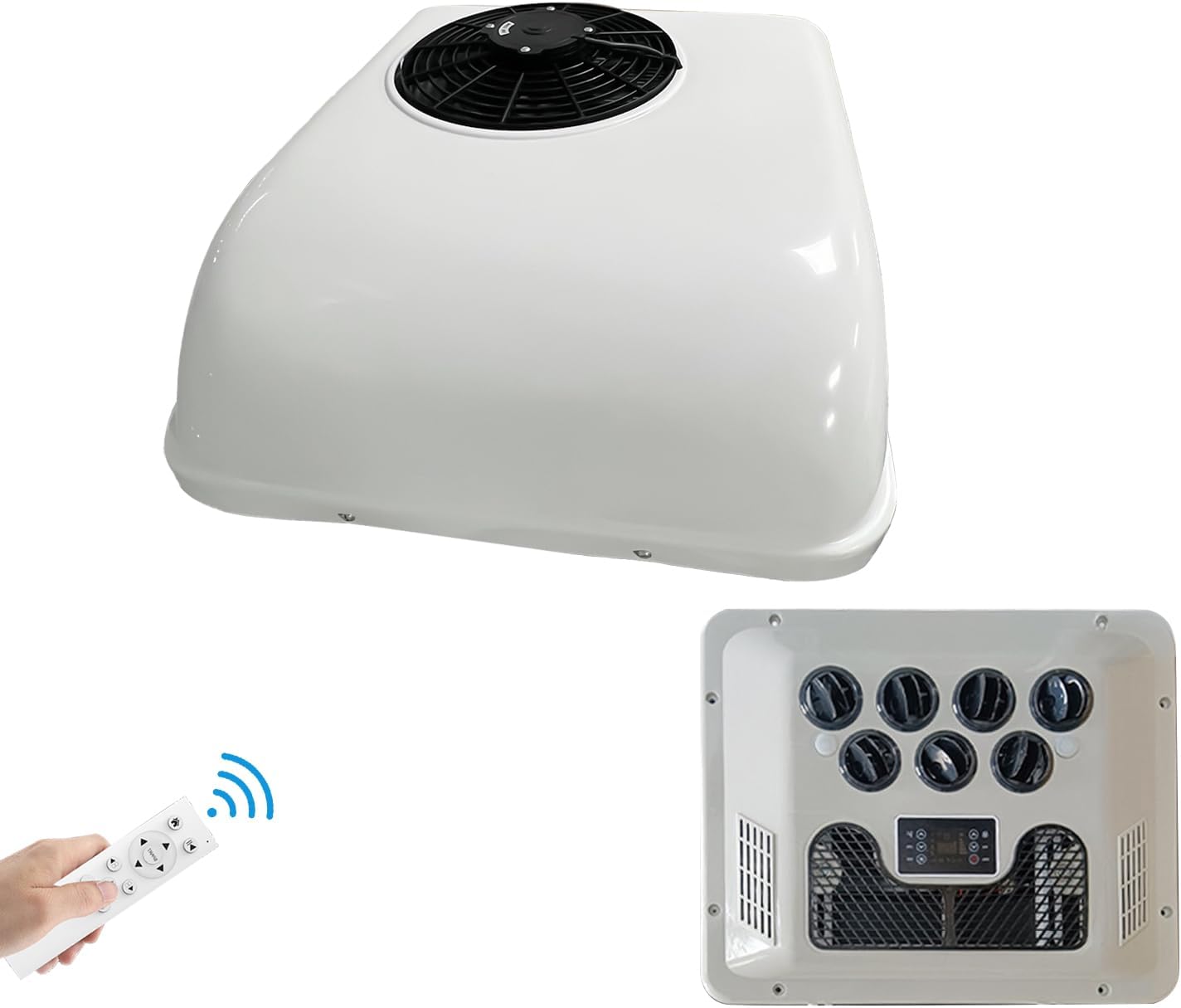 12V RV Rooftop Air Conditioner 8800BTU Heat and Cool for Truck Trailer Camper Van M751056