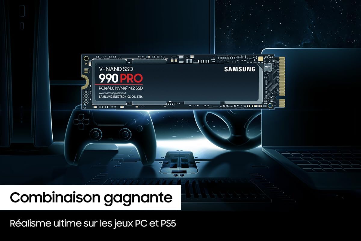 Samsung 990 PRO NVMe M.2 SSD 4TB PCIe 4.0 Internal Solid State Drive N105849