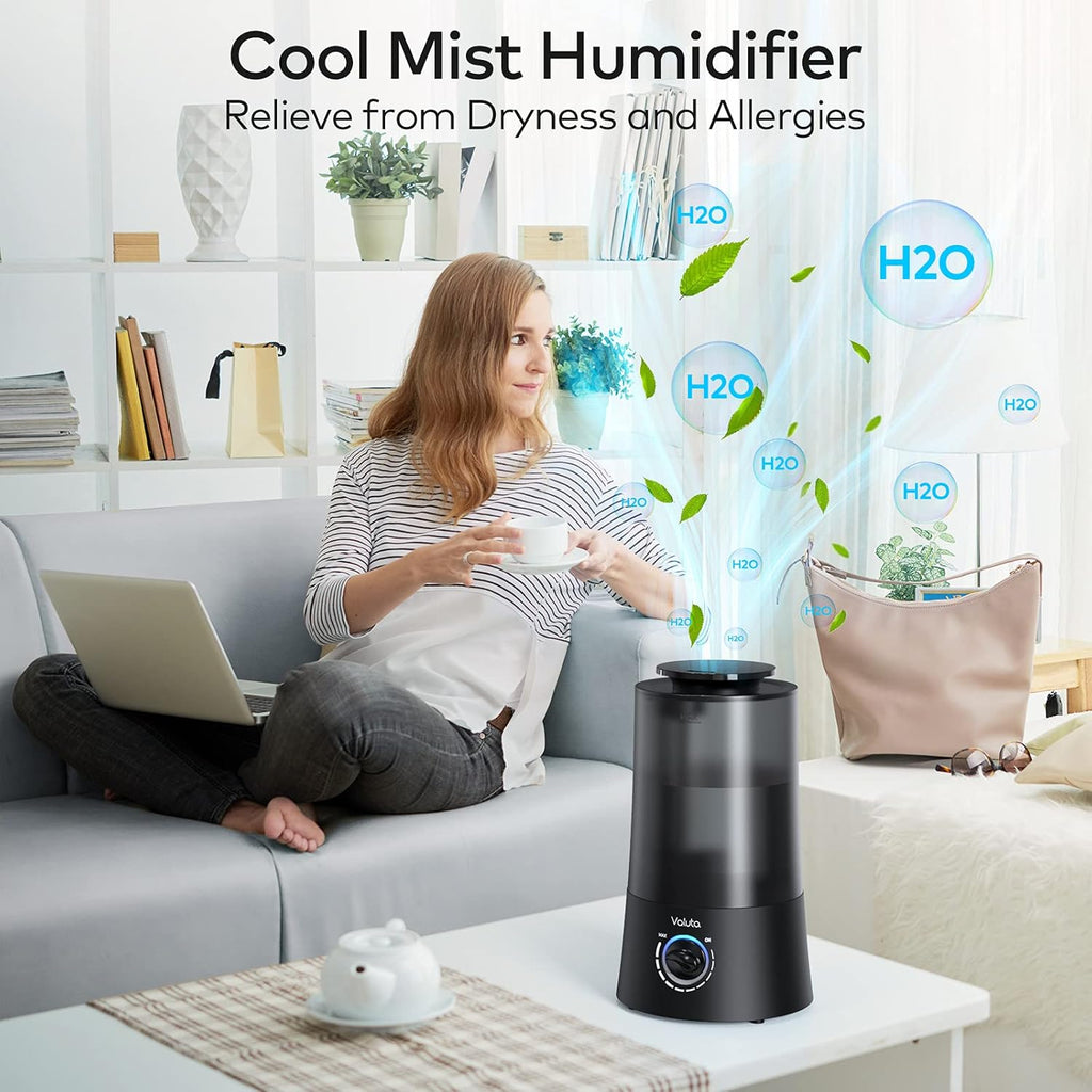 4L Cool Mist Top Fill Ultrasonic Humidifier for Bedroom, 360° Mist Output L498907