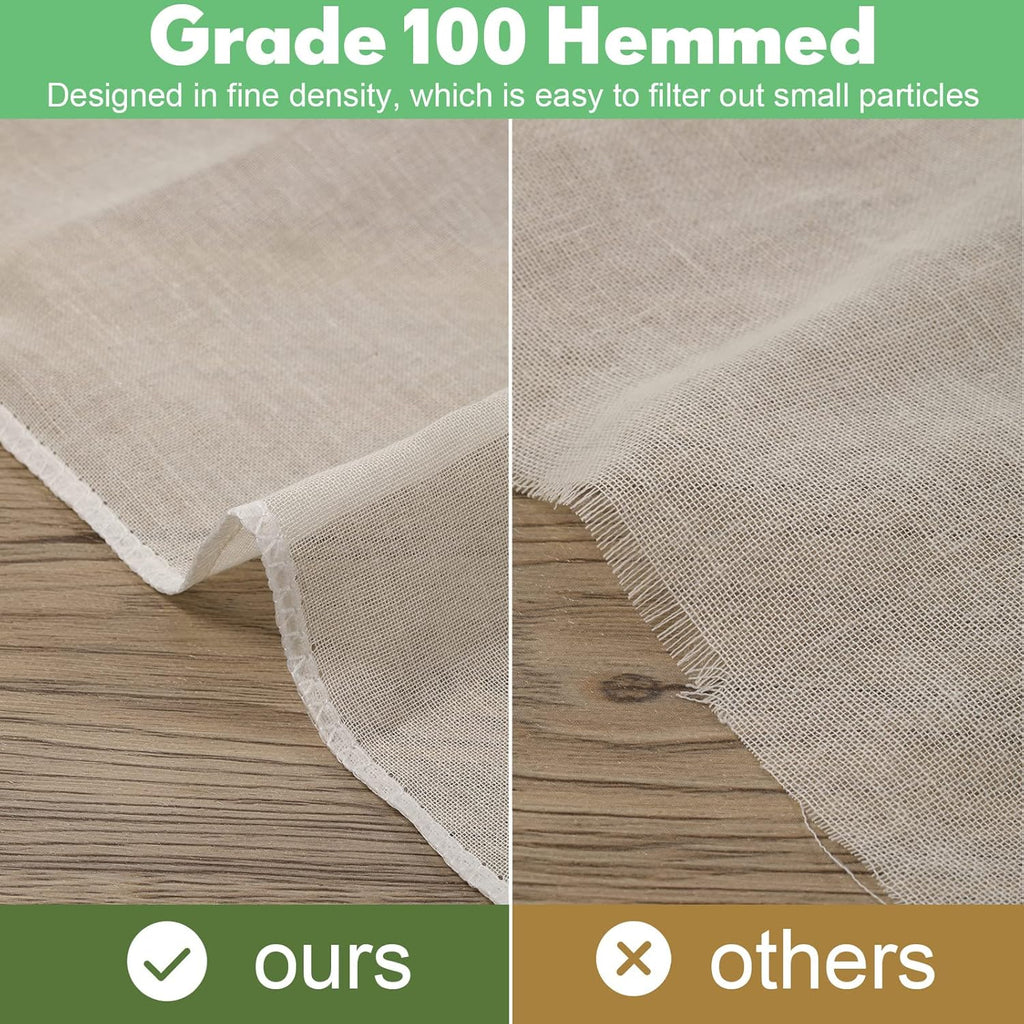 20 Pieces Grade 100 Cheesecloth for Straining, Unbleached Cotton, 20 x 20 Inch Z23910