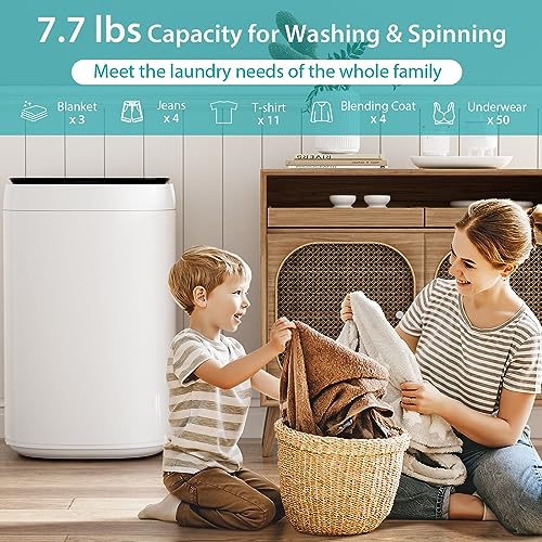 Giantex Portable Washing Machine 7.7lbs Capacity Compact Washer with Drain Pump Z521