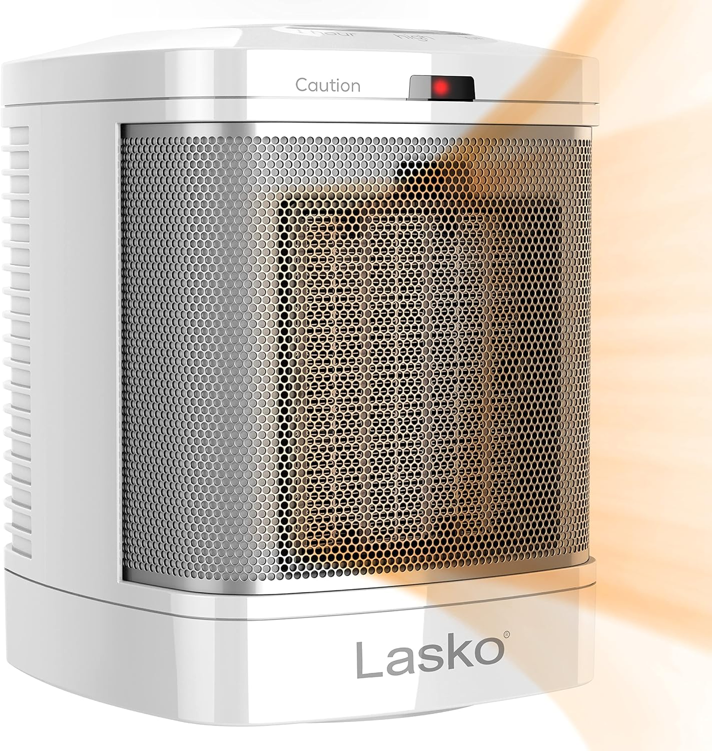 Lasko Ceramic Adjustable Thermostat Space Heater, Portable, Silver & White U641