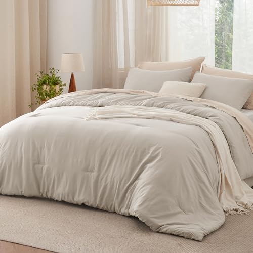 Bedsure Comforter Sets, Soft Prewashed Bed Comforter for All Seasons, 3 Pieces Warm Bedding Sets, 1 Lightweight Comforter 2 Pillowcases
