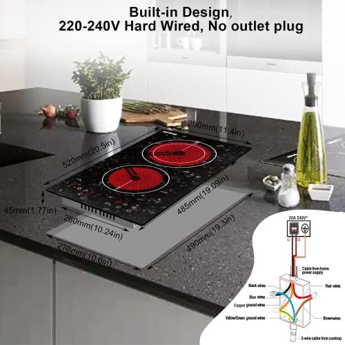 Karinear electric cooktop Marble Patterned Surface K610289