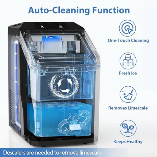 Aeitto Nugget Ice Maker Countertop, 55 lbs/Day, Stainless Steel Q1690