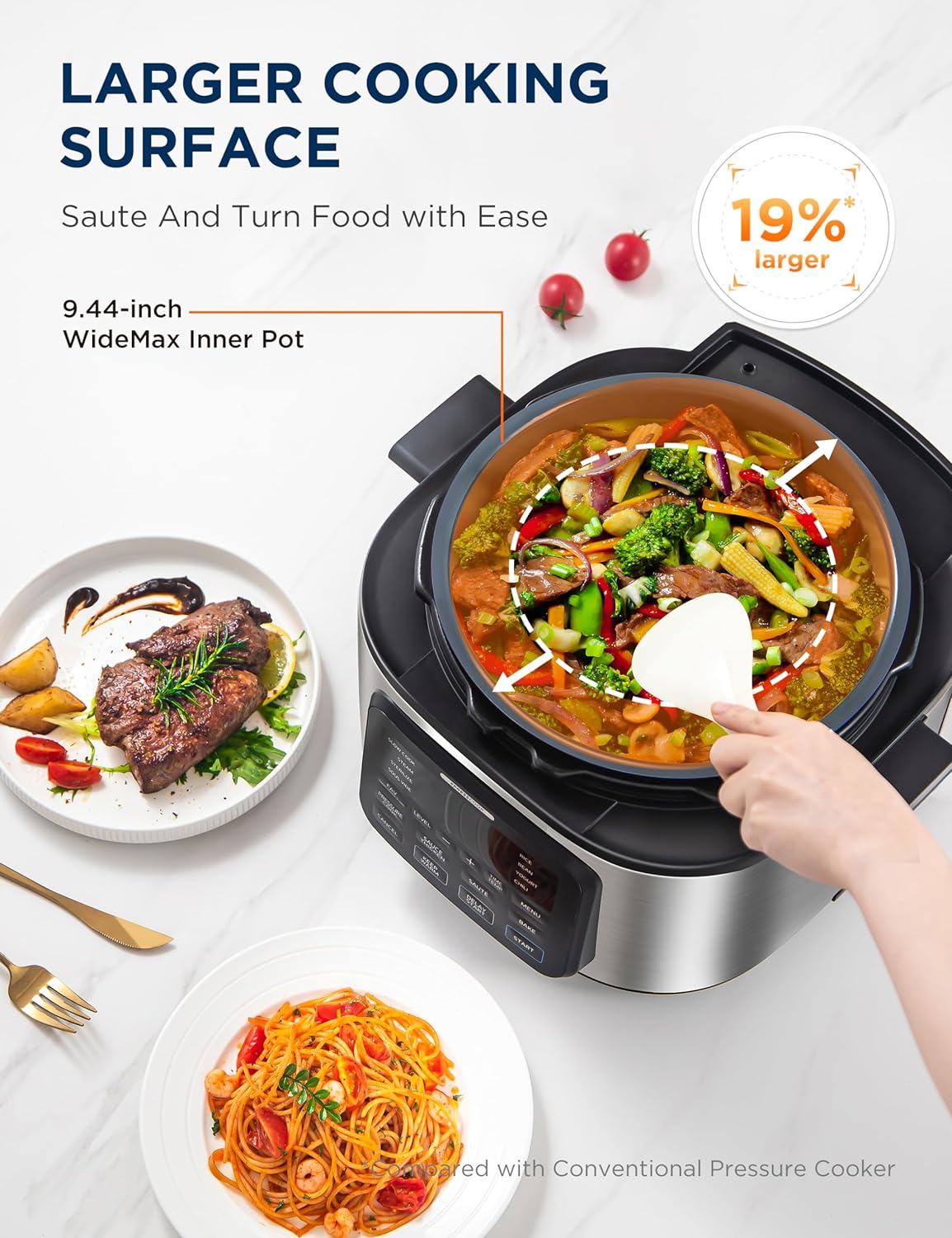 Midea WideMax 12-in-1 Electric Pressure Cooker, 6.5 Quart G2684
