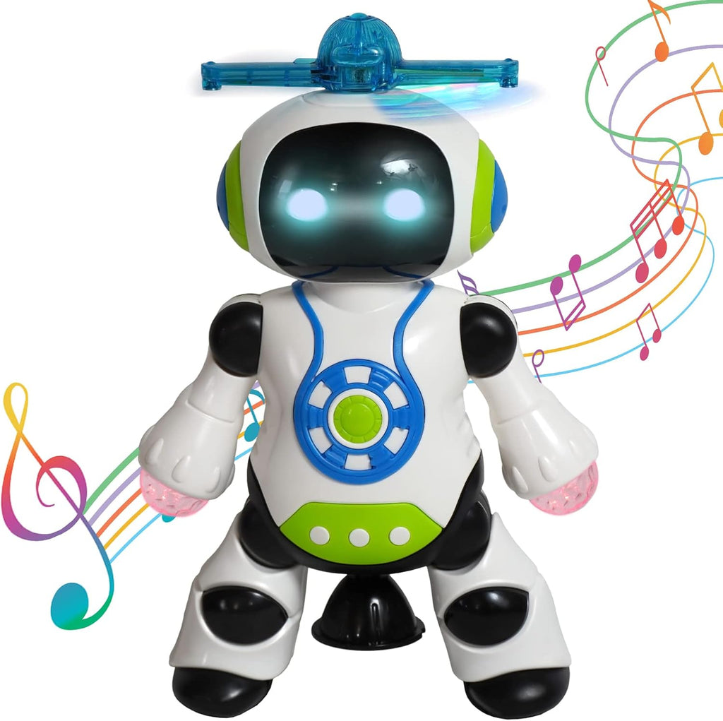 ACED Dancing Robot Toys for Kids, Toddler, Baby - 360 Spinning Toy with Cool LED Lighting and Music, Interactive Electronic Toy, Gift for Kids, Childs, Boys, Girls, Youth
