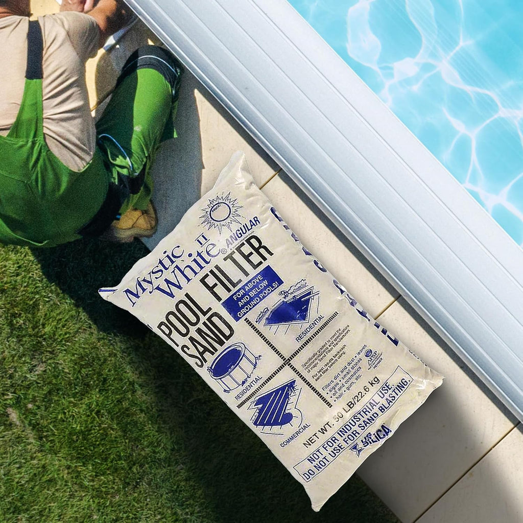 Mystic White II Swimming Pool Filter Sand Refill, 50 lb, 2 Pack Y73850