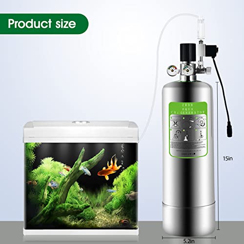ZRDR CO2 Generator System Kit with Dual Gauge Display for Plants Aquarium M47118